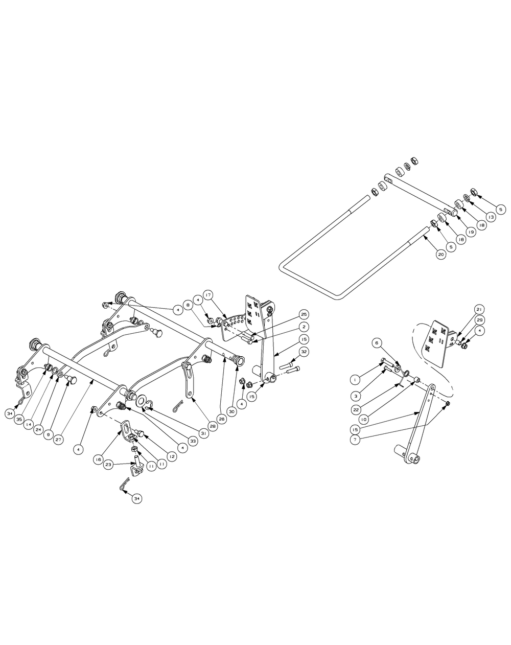 Lift Assembly Diagram and Parts List for Z-FORCE44 53AA5B6L-53AA5B6L709-53AA5B6L710-53AA5B6L712 Cub Cadet Lawn Tractor